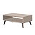 Mesa De Centro Sala de Estar Lucky Rack - Com Nicho porta Revistas - 65cm - NUDE - Imagem 3