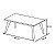 Mesa De Centro Retangular Sala Mdf Pé Palito Decorativa - Cinza Ópera 65x35cm - Imagem 4