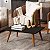 Mesa De Centro Retangular Sala Mdf Pé Palito Decorativa - Preto 65x44cm - Imagem 2