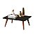 Mesa De Centro Retangular Sala Mdf Pé Palito Decorativa - Preto 65x44cm - Imagem 1