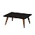 Mesa De Centro Retangular Sala Mdf Pé Palito Decorativa - Preto 65x44cm - Imagem 3