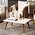 Mesa De Centro Retangular Sala Mdf Pé Palito Decorativa - Branco 65x50cm - Imagem 2