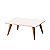 Mesa De Centro Retangular Sala Mdf Pé Palito Decorativa - Branco 65x50cm - Imagem 3