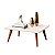 Mesa De Centro Retangular Sala Mdf Pé Palito Decorativa - Branco 65x50cm - Imagem 1