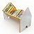 Porta Livros Revisteiro Infantil De Chão Casinha - 40cm - Montessori - Imagem 1