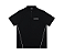 Camiseta Polo Disturb Athletics Zip Polo in Black - Imagem 1