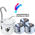 Kit Fonte para Gato + Comedouro - Colors Branco - Imagem 3