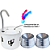 Kit Fonte para Gato + Comedouro - Colors Branco - Imagem 2