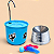 Kit Fonte para Gato + Comedouro - Colors Azul - Imagem 2