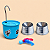 Kit Fonte para Gato + Comedouro - Colors Azul - Imagem 7
