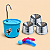 Kit Fonte para Gato + Comedouro - Colors Azul - Imagem 6