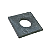 Arruela Quadrada para Poste 13mm 3x32x32x Galvanizada - LUX - Imagem 1