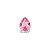 PINGENTE PONTO LUZ GOTA 6X8 SAFIRA ROSA - Imagem 1