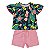 Conjunto Infantil Bata + Short Moletinho Floral Nanai 600747 - Imagem 2
