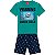 Conjunto Infantil Kyly Bermuda Moletinho e Camiseta Tubarão 3D 110301 - Imagem 1