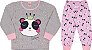 Pijama Manga Longa Infantil Panda Cinza Serelepe 5455 - Imagem 1