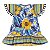 Vestido infantil Floral Nanai Azul 600246 - Imagem 1
