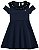 Vestido Infantil Jacquard Azul Milon 10841 - Imagem 1