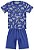 Pijama Verão Dinossauro Azul Brilha no Escuro Kyly 109290 - Imagem 1