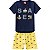 Conjunto Infantil Short Moletinho Amarelo + Camiseta Kyly 109716 - Imagem 1