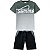 Conjunto Infantil Bermuda Moletinho + Camiseta Verde Milon 11813 - Imagem 1
