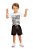 Conjunto Infantil Maculino Camiseta Branca e Short Moletinho Serelepe 5653 - Imagem 1