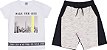 Conjunto Infantil Maculino Camiseta Branca e Short Moletinho Serelepe 5674 - Imagem 3