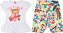 Conjunto Infantil Blusa Branca + Bermuda Cotton Serelepe 5047 - Imagem 1