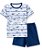 Pijama Infantil Camiseta Tubarão Brilha no Escuro + Short Pingo Lelê  86084 - Imagem 1
