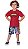 Conjunto Camiseta + Short Tactel Batman Fakini 2465 Vermelho - Imagem 1