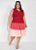 Vestido Feminino Plus Size Midi Decote Transpassado Tricolor - Imagem 1