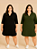 Kit 2 Vestidos Femininos Chemise Estilo Camisa Plus Size - Imagem 2