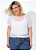 Conjunto Blusa Cropped Feminina Listrada e Forro Plus Size - Imagem 1