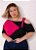 Blusa Feminina Plus Size Recorte Bicolor Várias Cores - Imagem 3
