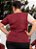 Blusa Feminina Manga Curta em Malha Bicolor Plus Size - Imagem 3
