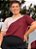 Blusa Feminina Manga Curta em Malha Bicolor Plus Size - Imagem 1