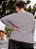 Blusa Listrada em Malha Fio Tinto Manga Longa Plus Size - Imagem 3