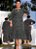 Vestido Feminino Longuete Estampa Geométrica Plus Size - Imagem 1