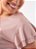 Blusa Feminina Malha Ribana Canelada Manga Babados Plus Size - Imagem 2