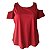 KIT 2 Blusas Femininas Plus Size Manga Vazada Cores Sortidas - Imagem 4
