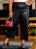 Calça Feminina Cropped em Malha Cirrê Cintura Alta Plus Size - Imagem 1