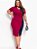 Vestido Feminino Social Midi com Fenda Bicolor Plus Size - Imagem 5