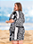 Saída de Praia Piscina Modelo Kaftan Estampada Plus Size - Imagem 4
