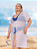 Saída de Praia em Malha Arrastão com Elastano Plus Size - Imagem 1