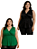 Kit 2 Blusas Femininas Disfarça Barriga Plus Size Sortidas - Imagem 1