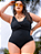 Maiô Feminino TODO Forrado com Drapeado Frontal Plus Size - Imagem 1