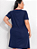 Vestido Feminino Recorte Contrastante Soltinho Plus Size - Imagem 4