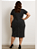 Vestido Feminino Midi em Malha Canelada com Elastano Plus Size - Imagem 3