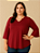 Blusa Feminina Plus Size Mullet Viscolycra Manga 3/4 Flare - Imagem 2