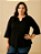Blusa Feminina Plus Size Mullet Viscolycra Manga 3/4 Flare - Imagem 1